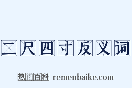 二尺四寸反义词是什么意思的图片
